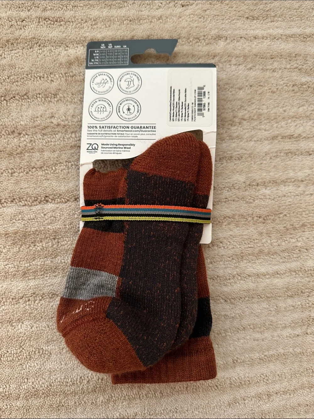 Smartwool Everyday Barnsley Sweater Crew Socks Striped Merino Wool Socks